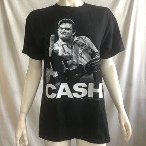 Johnny Cash 2009 cash middle finger black t shirt size medium